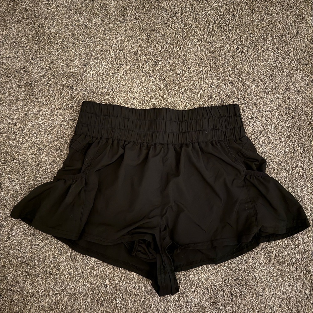 FP Movement by Free People Black Get Your Flirt On Shorts